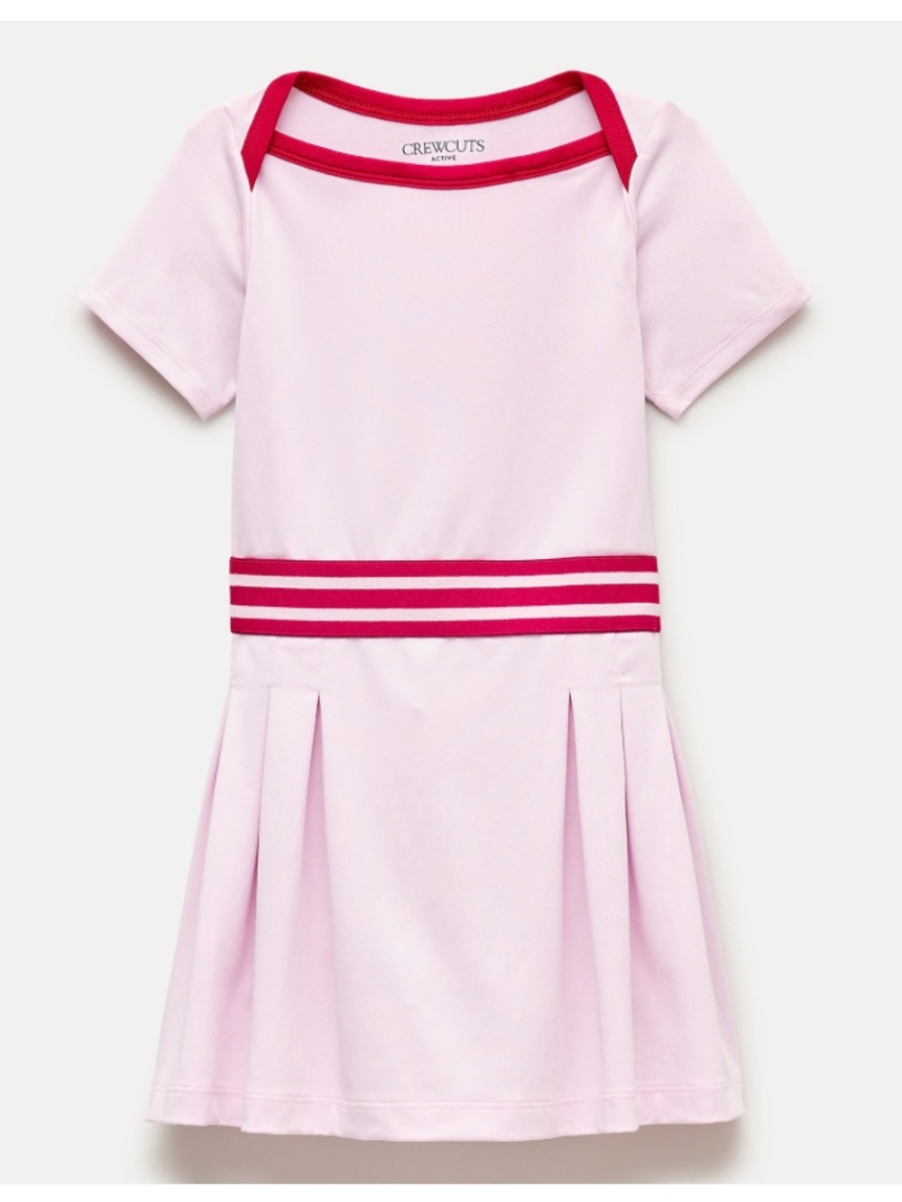 J crew faded lilac Girls' boatneck active dress in performance jersey